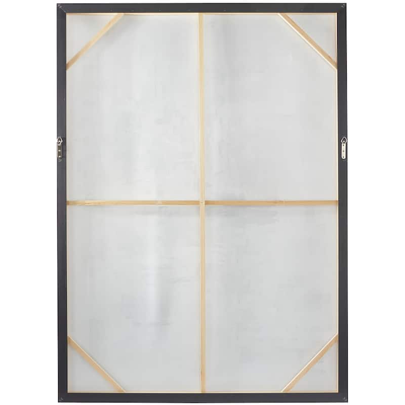 Canvas Abstract Framed Wall Art with Black Frame - Gray - Roche River Decor