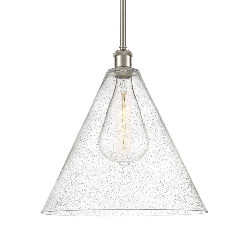 Innovations Lighting 516-1S-17-16 Berkshire Pendant Berkshire 16" Wide - Brushed Satin Nickel / Seedy
