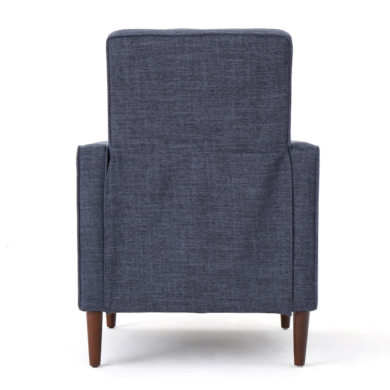 Mervynn Mid-Century Modern Button Tufted Fabric Recliner by Christopher Knight Home