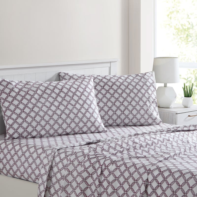 Modern Threads Printed 4-Piece Deep Pocket Sheet Set - Twin - Cara