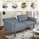 preview thumbnail 28 of 31, 68 in. Soft Convertible Sofa Bed with Adjustable Backrest and Solid Wood Legs