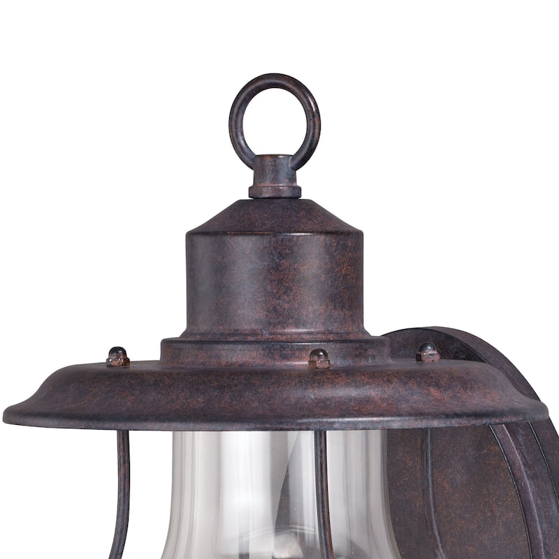 Vaxcel Lighting Dockside 1 Light Outdoor Wall Sconce with Clear Glass