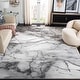 preview thumbnail 62 of 92, SAFAVIEH Craft Margaretha Modern Abstract Marble Pattern Rug 10'6" x 14' - Grey/Silver