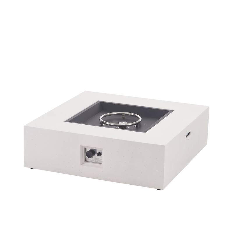 Aidan Outdoor 50,000 BTU Lightweight Concrete Square Fire Pit (No Tank Holder) by Christopher Knight Home