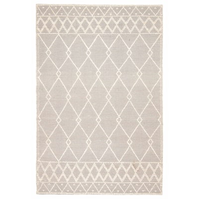ECARPETGALLERY Braid weave Sienna Grey Wool Rug - 6'0 x 9'0