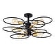 preview thumbnail 4 of 9, Camilla Semi Flush Mount Ceiling Light Matte Black Finish 9-Light - N/A