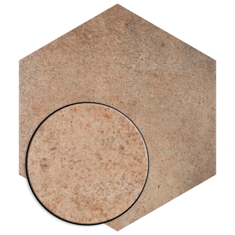 Merola Tile Abadia Hex Natural 8-5/8" x 9-7/8" Porcelain Floor and Wall Tile