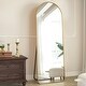 56"x21" Arched Full Length Mirror – Free-Standing Or Wall Mounted With Aluminum Frame, Black Or Gold