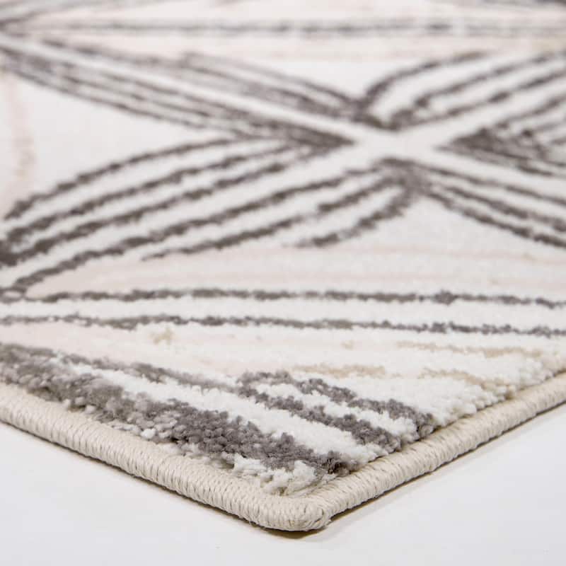 My Texas House Agave Natural Grey Floral Area Rug
