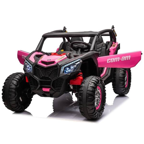 slide 2 of 44, 24V 2 Seater Kids Ride on UTV Car w/Remote Control Pink