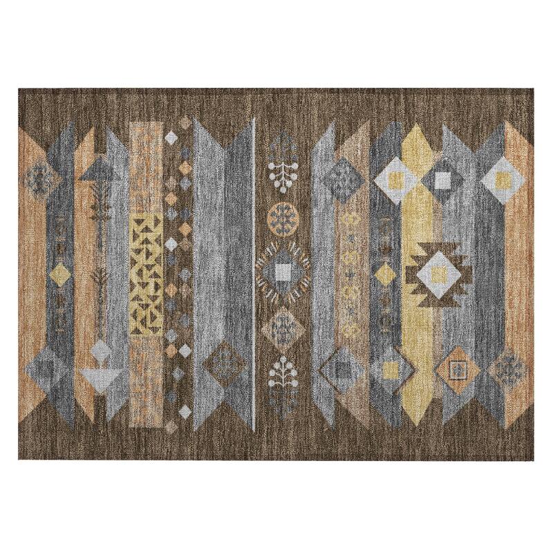 Machine Washable Indoor/ Outdoor Global Tuca Chantille Rug