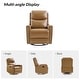 preview thumbnail 7 of 111, Fiacro 30.31" Genuine Leather Wingback Swivel Rocker Recliner with Nailhead Trim