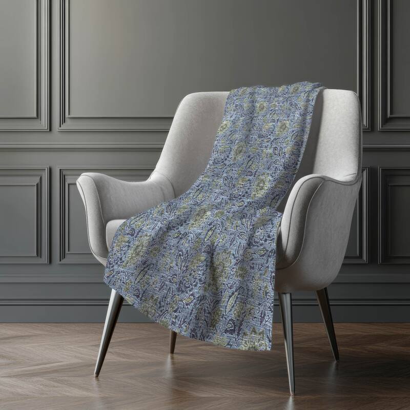 Premium Machine Washable Floral Sherpa Throw Blanket