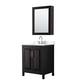 Option Dark Espresso / White Quartz Top / Polished Chrome