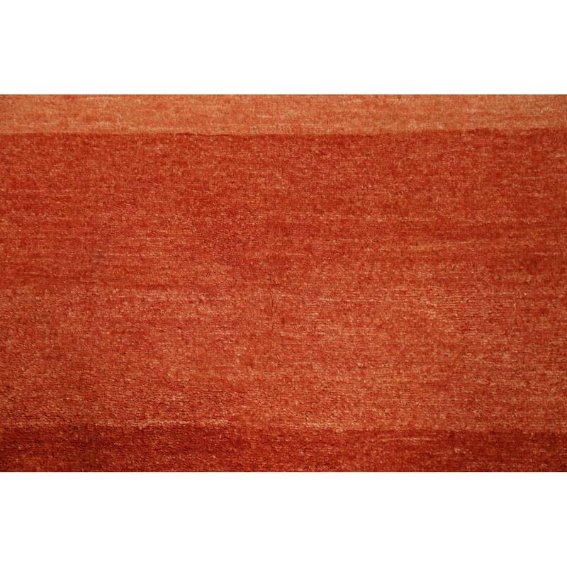 Striped Contemporary Oriental Gabbeh Kashkoli Runner Rug Wool Handmade - 3'1" x 16'6"