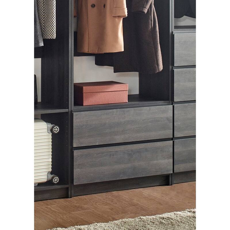 Prosper Gray Freestanding Walk in Wood Closet System
