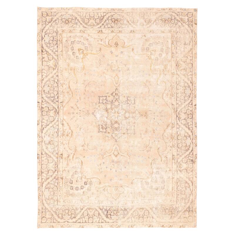 ECARPETGALLERY Hand-knotted Antalya Vintage Blush Wool Rug - 8'8 x 11'11