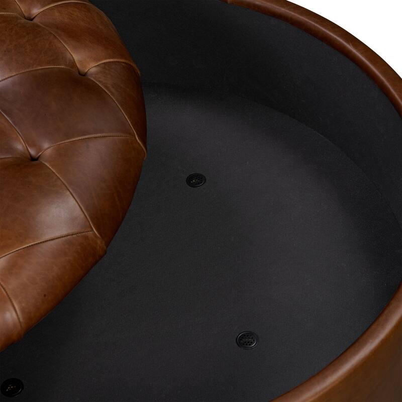 Poly & Bark Zahra Genuine Leather Storage Ottoman