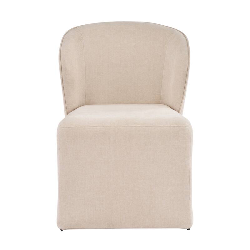 Christopher Knight Home - Eddie 7-Piece Upholstered Dining Set with 84" Rectangular Pillar Base Dining Table