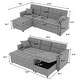 preview thumbnail 19 of 18, L-shaped Pull-out Sleeper Sectional Sofa Bed with Storage Chaise