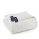 preview thumbnail 1 of 3, Shavel Micro Flannel® Quilted Electric Heated Blanket Full - Ivory