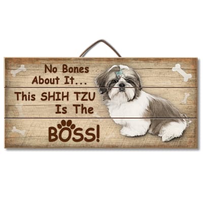 Wood Pallet Hanging Sign - Shih Tzu