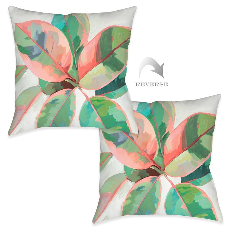 Laural Home Plant Life Ficus Outdoor Decorative Pillow