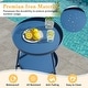 preview thumbnail 22 of 22, 2 Tier Round Patio Small Side Table, Metal Coffee Table for Indoor Outdoor