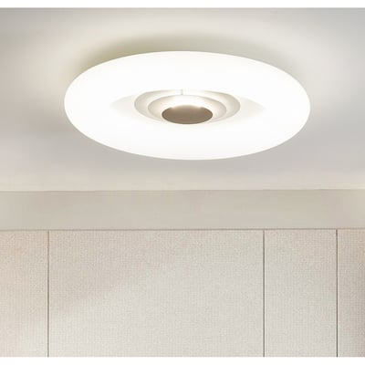 Modern Unique White 1-Light LED Flush Mount Ceiling Lamp