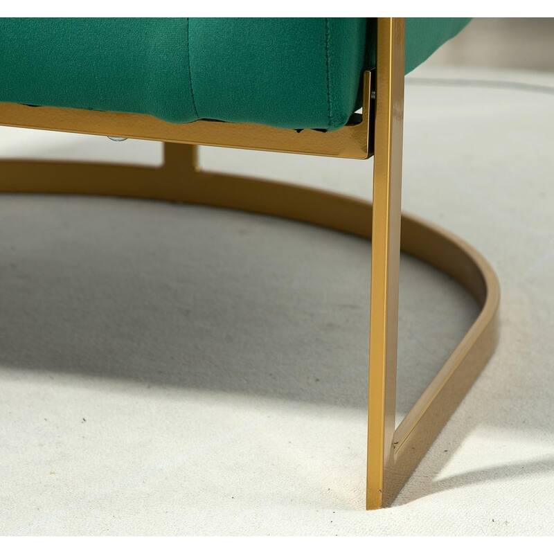 US Pride Furniture Modern Accent Armchair Luxury Gold Frame and Multi-colored Velvet Material Infuse Elegant Flair