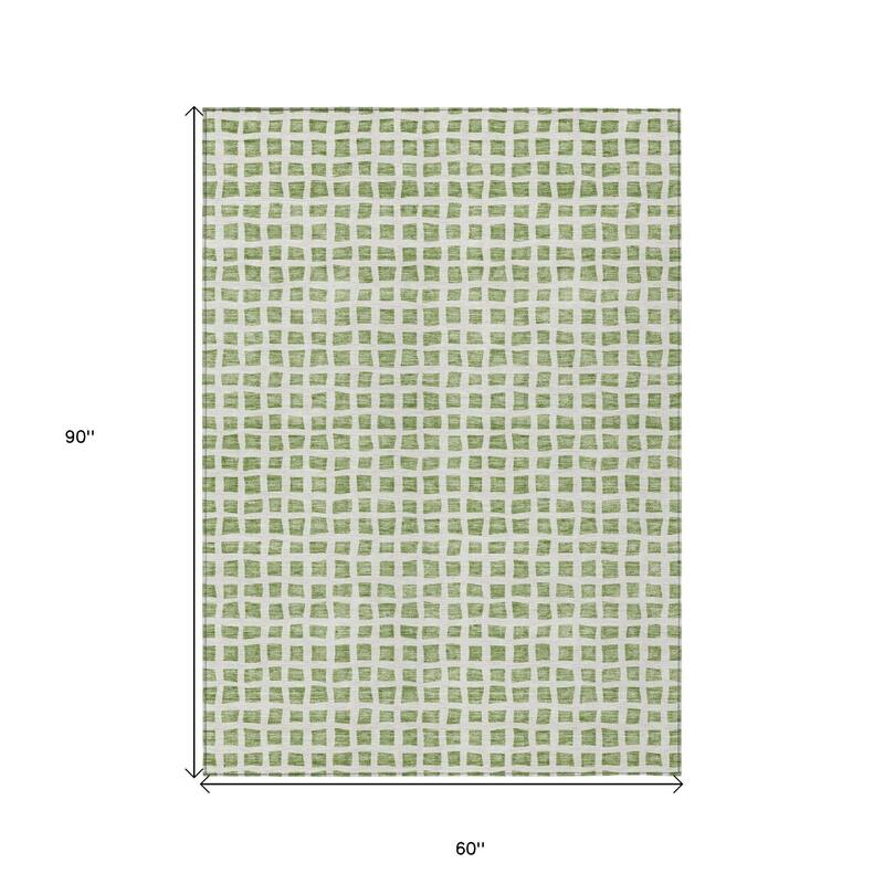 HomeRoots Geometric Transitional Rectangle Outdoor Rug