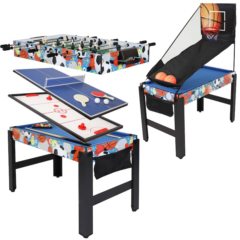 Sunnydaze 2-Player 5-in-1 Multi-Game Table - 45" - Multi