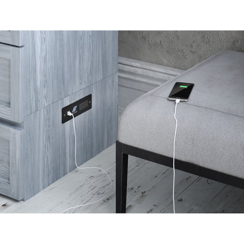 Queen Murphy Bed Chest - Space Saving Furniture with Charging Station & Mattress - City Sleek Design