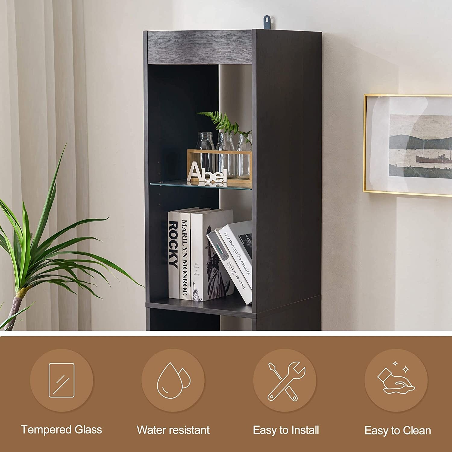 https://ak1.ostkcdn.com/images/products/is/images/direct/a19c3e4eb664226b9be6cb2150781487f677f23f/Ivinta-Tall-Bookshelf-for-Small-Spaces%2C-Narrow-Bookcase-with-Adjustable-Glass-Display-Shelf.jpg