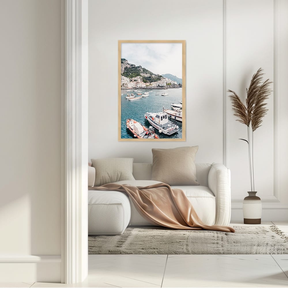 "Amalfi coast" Framed Textured Wall Art