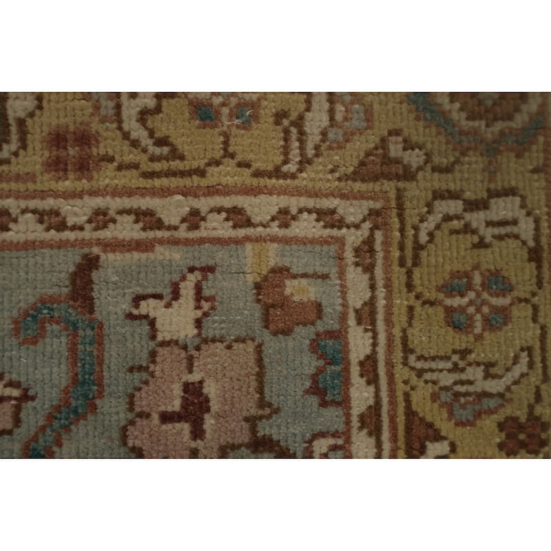 Hand Knotted Oriental 100% Wool Carpet Traditional Floral Navy Blue & Blues Ziegler Area Rug - 3' 11'' X 2' 0''