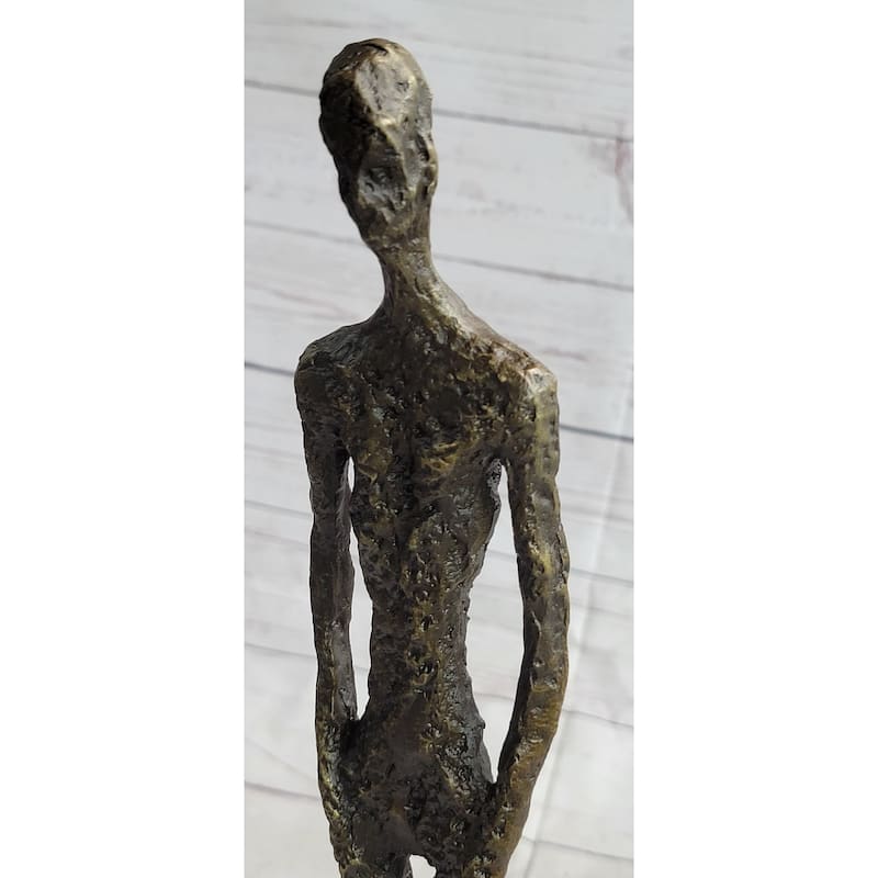 Alberto Giacometti Skinny Tall Stick Man Surrealist Bronze Sculpture Statue Figure
