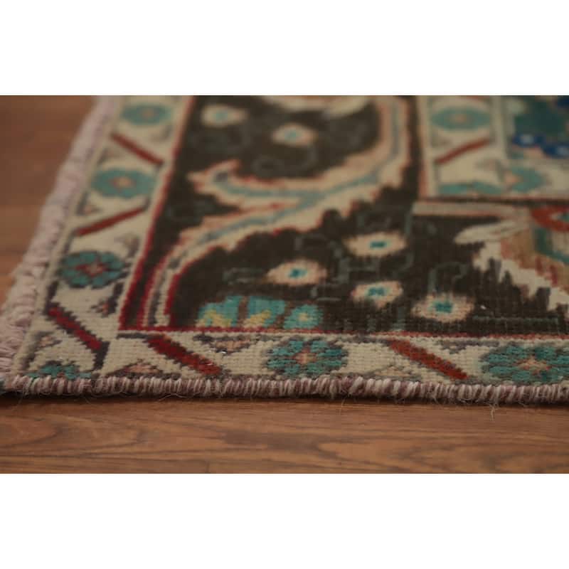 Hand Knotted Oriental 100% Wool Carpet Traditional Medallion Brown Tabriz Area Rug - 5' 11'' X 4' 10''