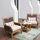 preview thumbnail 3 of 13, Cambridge Casual Palma 3-piece Teak Wicker Outdoor Chat Set with FREE Pillow