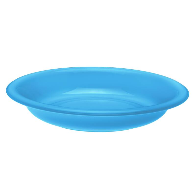 Plastic Plate 15-Ounce Microwavable, Dishwasher Safe - Blue