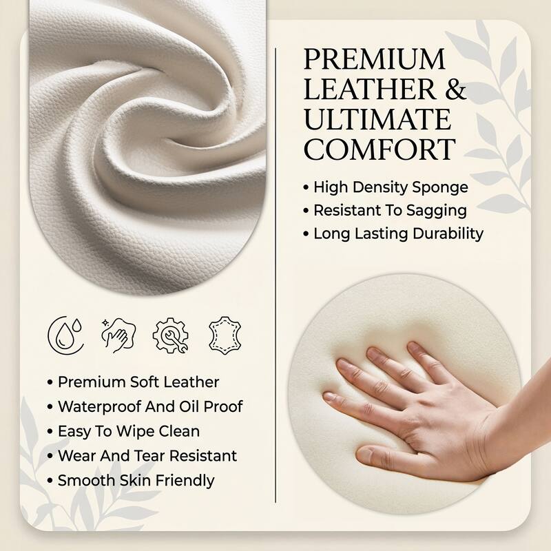 Modern Upholstered Dining Chairs with Solid Wood Legs Ergonomic Backrest - Set of 2