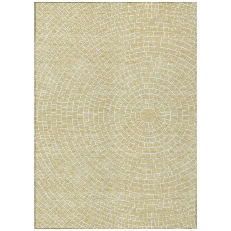 Machine Washable Indoor/ Outdoor Modern Gravity Chantille Rug