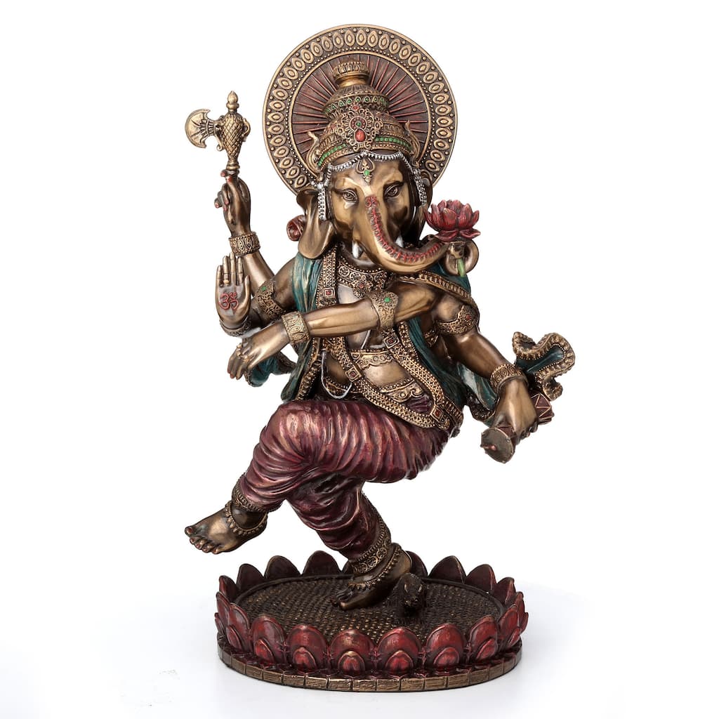 8.27" H 8" DANCING GANESHA (BRONZE) Cold Cast Bronze - 3.74"x5.51"x8.27"