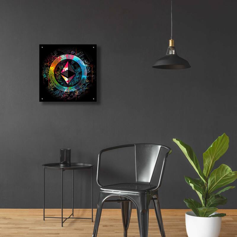 Epic Art 'Ethereum Crypto Power' by Epic Portfolio Acrylic Glass Wall Art