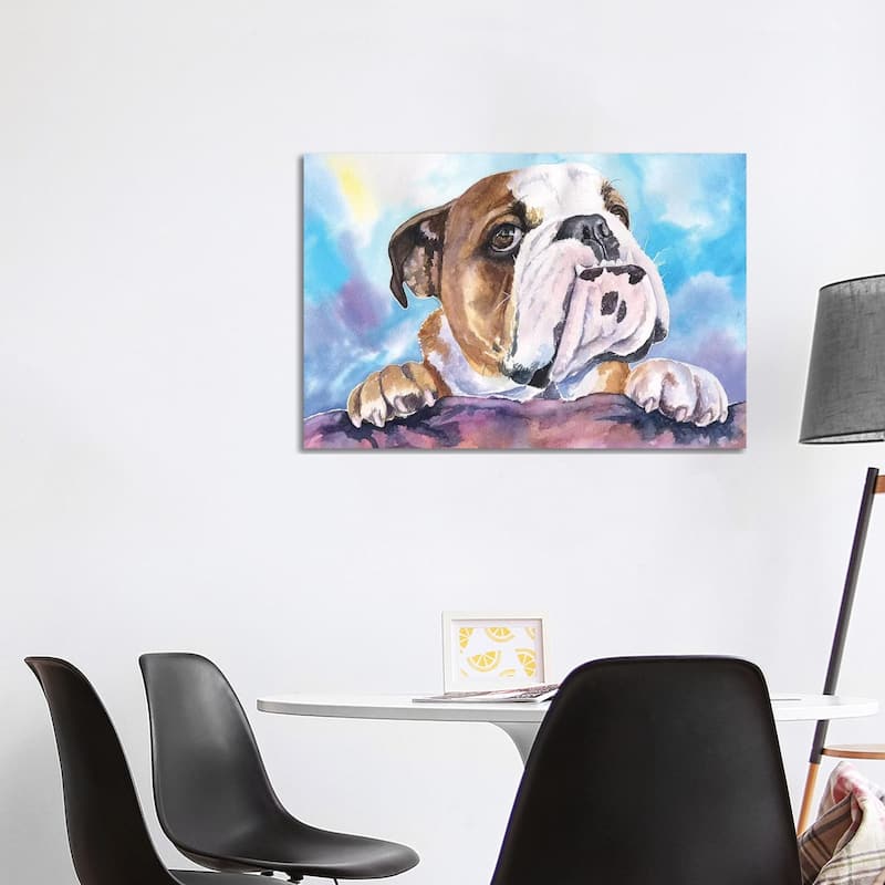 iCanvas "English Bulldog V" by George Dyachenko Canvas Print - 26x40x1.5