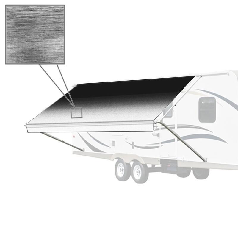 ALEKO Retractable 12 X 8 ft RV Awning or Patio Canopy Black Fade
