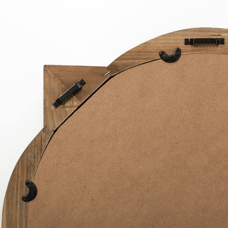 Argonne Brown Solid Wood Frame Mirror - 23" x 23"