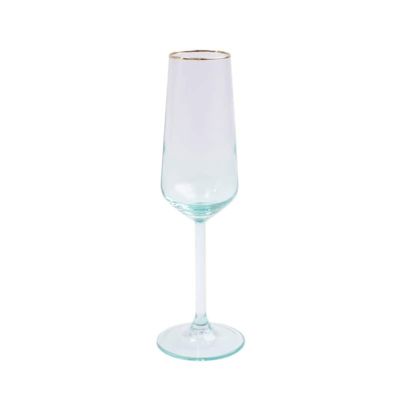 viva by VIETRI Rainbow Green Champagne Flute