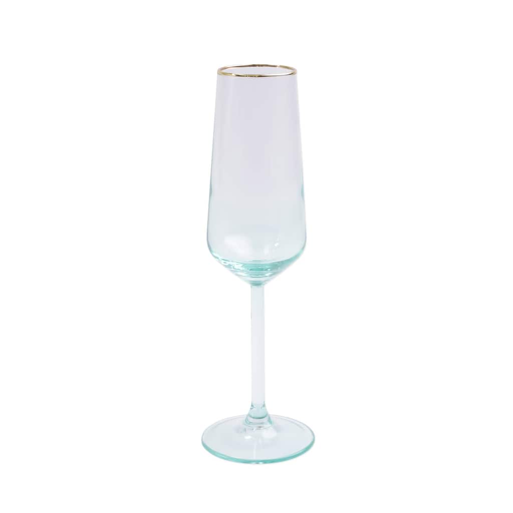 viva by VIETRI Rainbow Green Champagne Flute