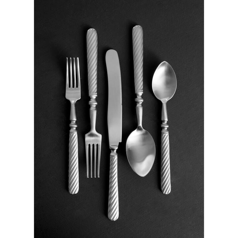 Canvas Home Marcigny Collection Brushed Stainless Steel 5-Piece Flatware Set